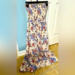 Strapless maxi dress, size small.